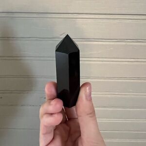 Black Agate (black onyx) Crystal Mini Tower